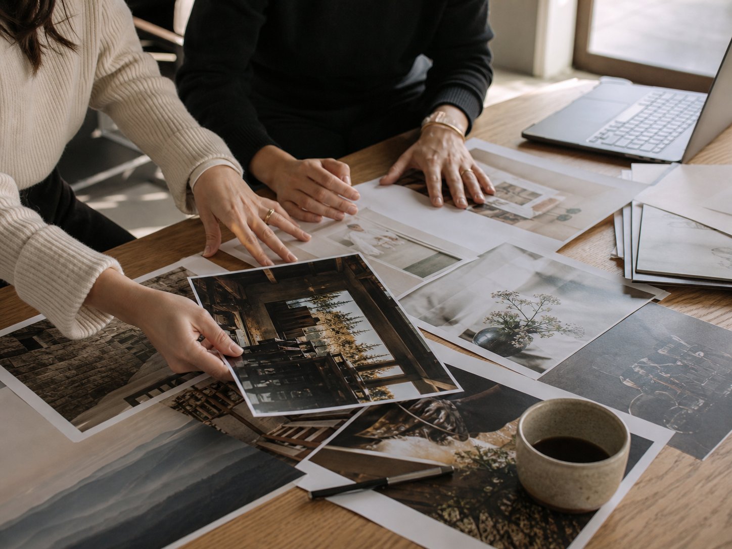 A thoughtfully arranged marketing workspace